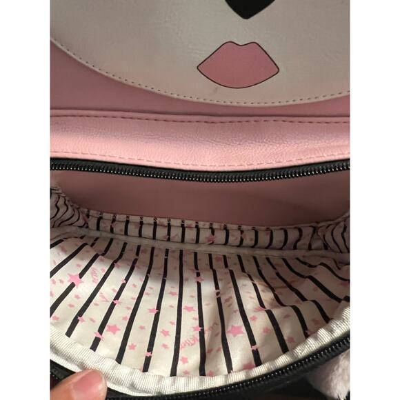 Betsy Johnson pink sloth backpack with furry movable arms - Picture 4 of 16